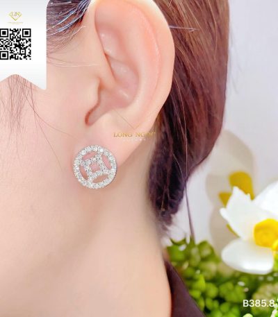 Bông Tai Kim Cương B3858 Kim Cương Giá Tốt