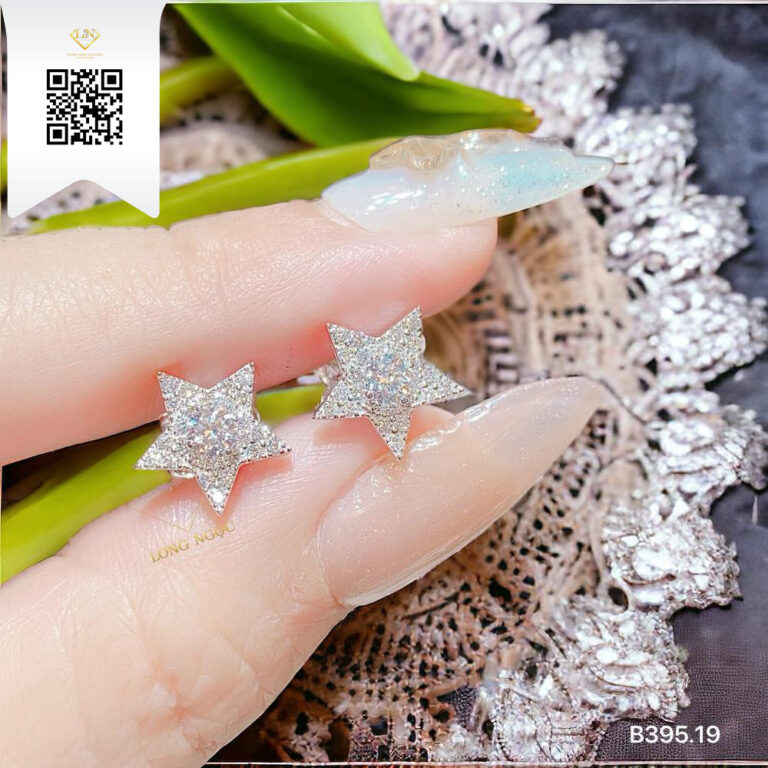 Bông Tai Kim Cương B39519 Kim Cương Giá Tốt