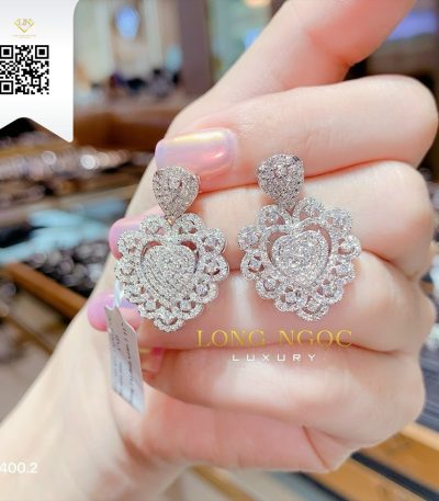 Bông Tai Kim Cương B4002 Kim Cương Giá Tốt