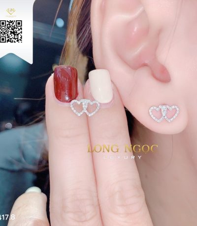 Bông Tai Kim Cương B4178 Kim Cương Giá Tốt