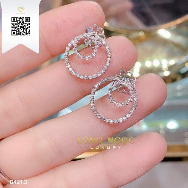 Bông Tai Kim Cương B4213 Dương Trần Daimond