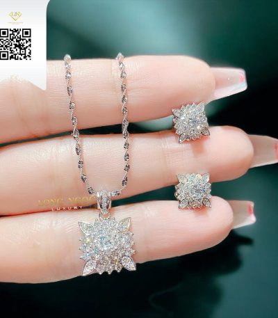 Bông Tai Kim Cương B4231 Kim Cương Giá Tốt