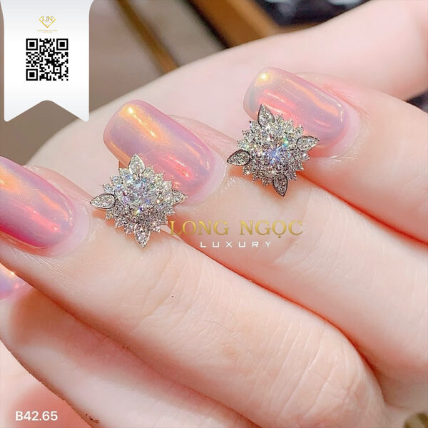 Bông Tai Kim Cương B4265 Dương Trần Daimond