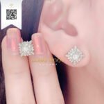 Bông Tai Kim Cương B4265 Kim Cương Giá Tốt