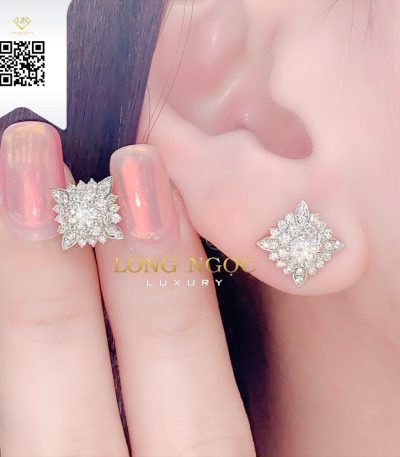 Bông Tai Kim Cương B4265 Kim Cương Giá Tốt