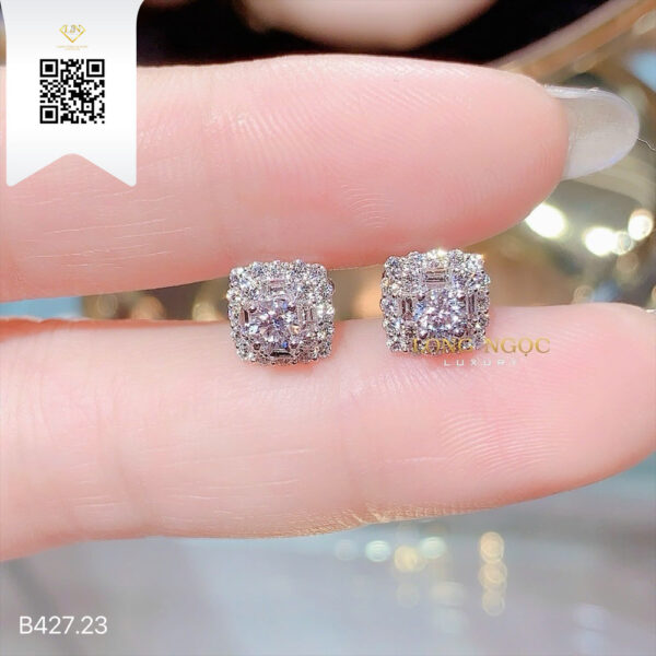 Bông Tai Kim Cương B42723 Dương Trần Daimond