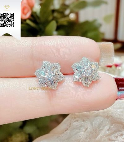 Bông Tai Kim Cương B4291 Kim Cương Giá Tốt