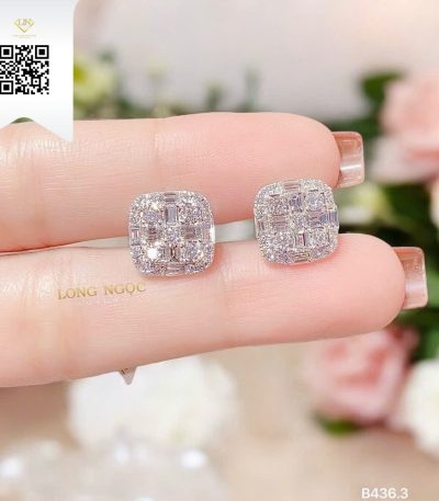 Bông Tai Kim Cương B4363 Dương Trần Daimond