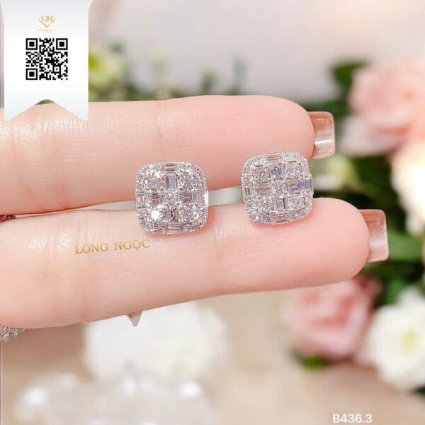 Bông Tai Kim Cương B4363 Dương Trần Daimond