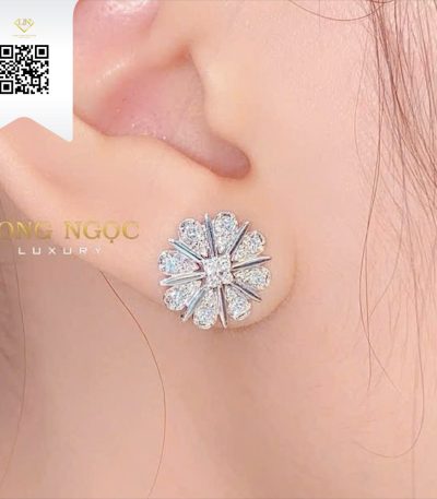 Bông Tai Kim Cương B461 Kim Cương Giá Tốt