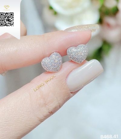 Bông Tai Kim Cương B46841 Kim Cương Giá Tốt
