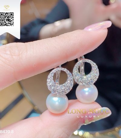 Bông Tai Kim Cương B4708 Kim Cương Giá Tốt