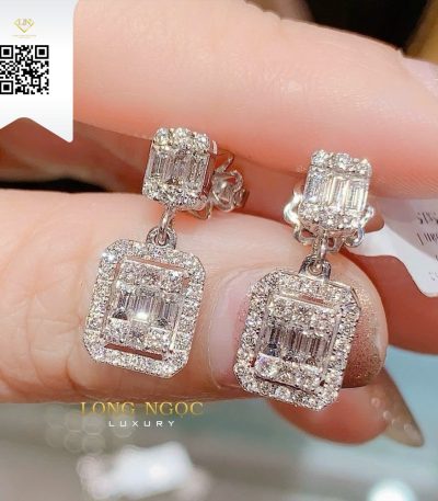 Bông Tai Kim Cương B476 Kim Cương Giá Tốt
