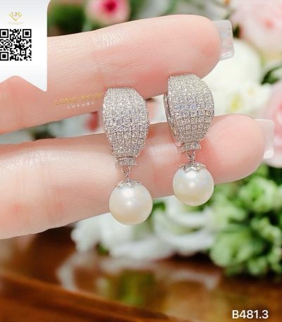 Bông Tai Kim Cương B4813 Kim Cương Giá Tốt