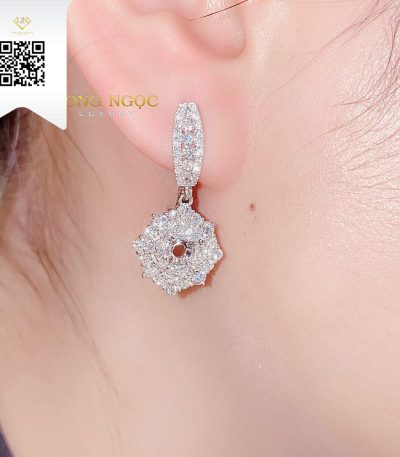 Bông Tai Kim Cương B4854 Dương Trần Daimond