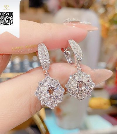 Bông Tai Kim Cương B4854 Kim Cương Giá Tốt