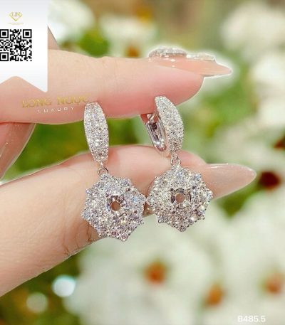 Bông Tai Kim Cương B4855 Kim Cương Giá Tốt