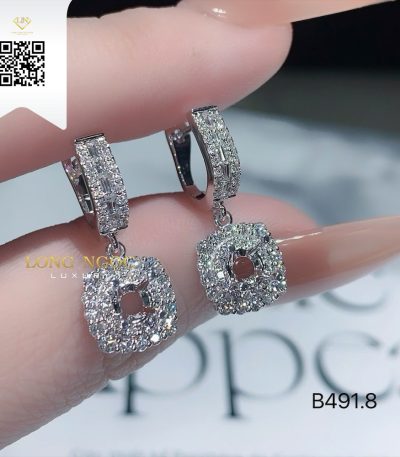 Bông Tai Kim Cương B4918 Kim Cương Giá Tốt