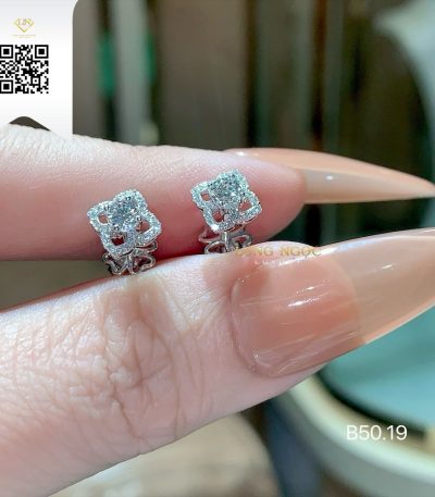 Bông Tai Kim Cương B5019 Kim Cương Giá Tốt