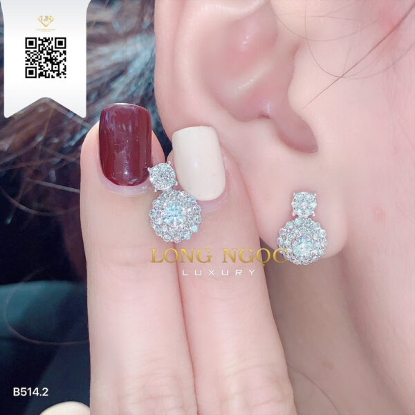 Bông Tai Kim Cương B5142 Dương Trần Daimond
