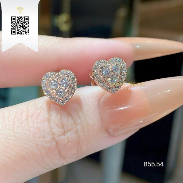 Bông Tai Kim Cương B5554 Dương Trần Daimond