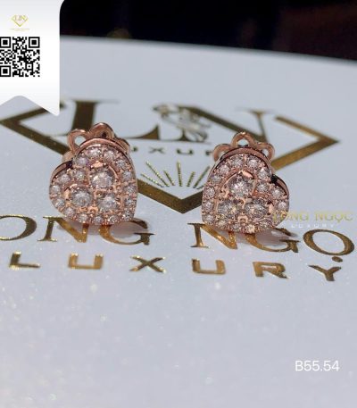 Bông Tai Kim Cương B5554 Kim Cương Giá Tốt