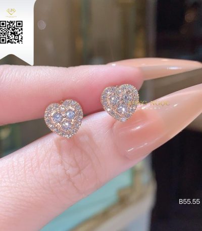 Bông Tai Kim Cương B5555 Kim Cương Giá Tốt