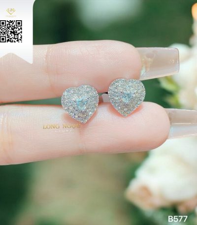 Bông Tai Kim Cương B577 Kim Cương Giá Tốt