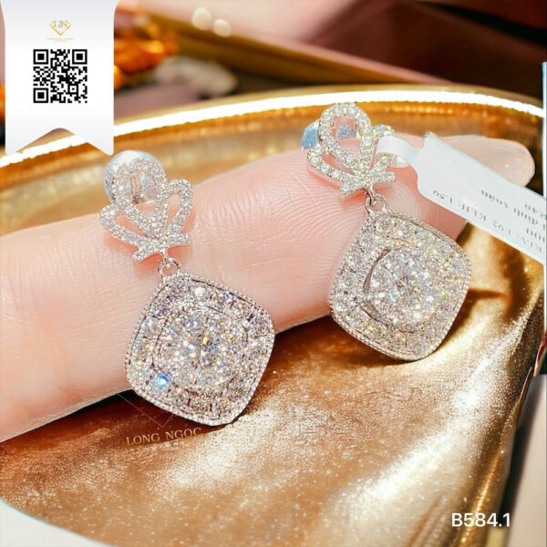 Bông Tai Kim Cương B5841 Dương Trần Daimond