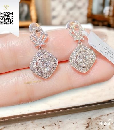 Bông Tai Kim Cương B5841 Kim Cương Giá Tốt