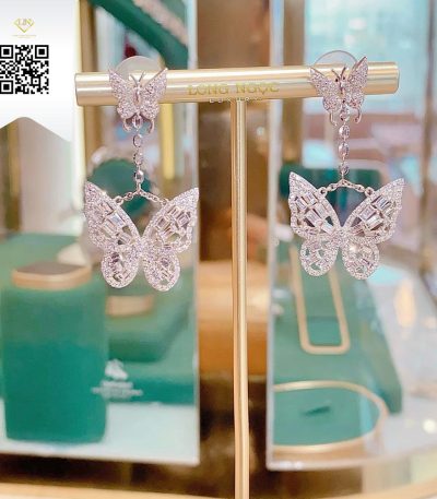 Bông Tai Kim Cương B598 Kim Cương Giá Tốt