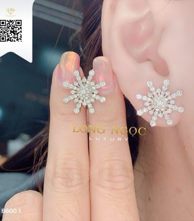 Bông Tai Kim Cương B6001 Kim Cương Giá Tốt