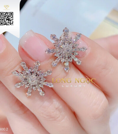 Bông Tai Kim Cương B6002 Kim Cương Giá Tốt