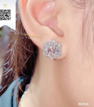 Bông Tai Kim Cương B6108 Kim Cương Giá Tốt