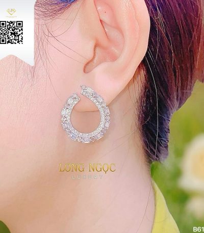 Bông Tai Kim Cương B613 Kim Cương Giá Tốt