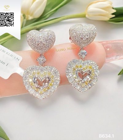 Bông Tai Kim Cương B6341 Kim Cương Giá Tốt