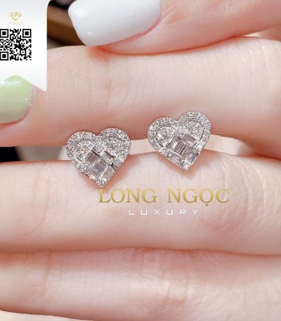 Bông Tai Kim Cương B6424 Kim Cương Giá Tốt