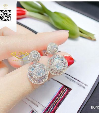 Bông Tai Kim Cương B643 Kim Cương Giá Tốt