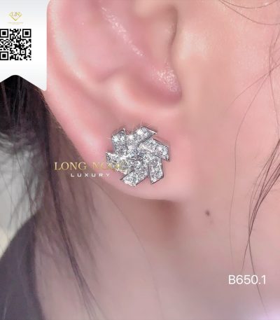 Bông Tai Kim Cương B6501 Kim Cương Giá Tốt