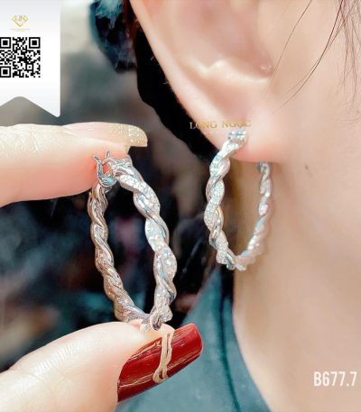 Bông Tai Kim Cương B6777 Kim Cương Giá Tốt