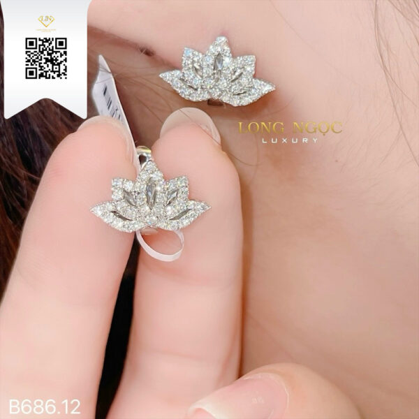 Bông Tai Kim Cương B68612 Dương Trần Daimond