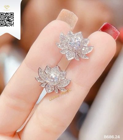 Bông Tai Kim Cương B68624 Kim Cương Giá Tốt