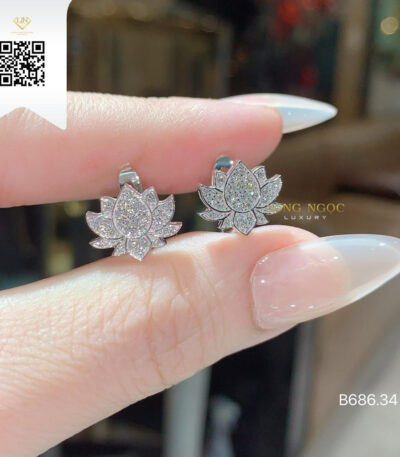 Bông Tai Kim Cương B68634 Kim Cương Giá Tốt