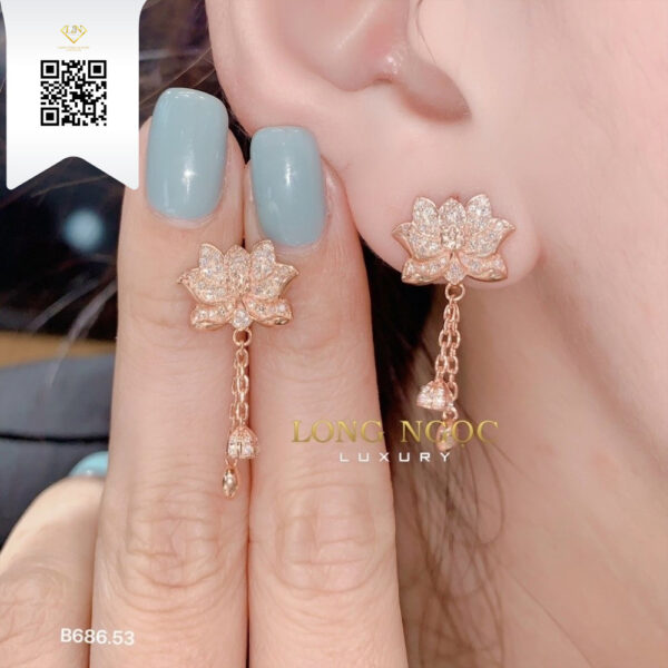Bông Tai Kim Cương B68653 Dương Trần Daimond