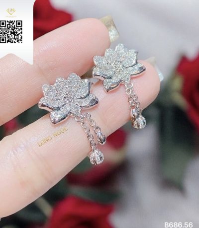 Bông Tai Kim Cương B68656 Kim Cương Giá Tốt