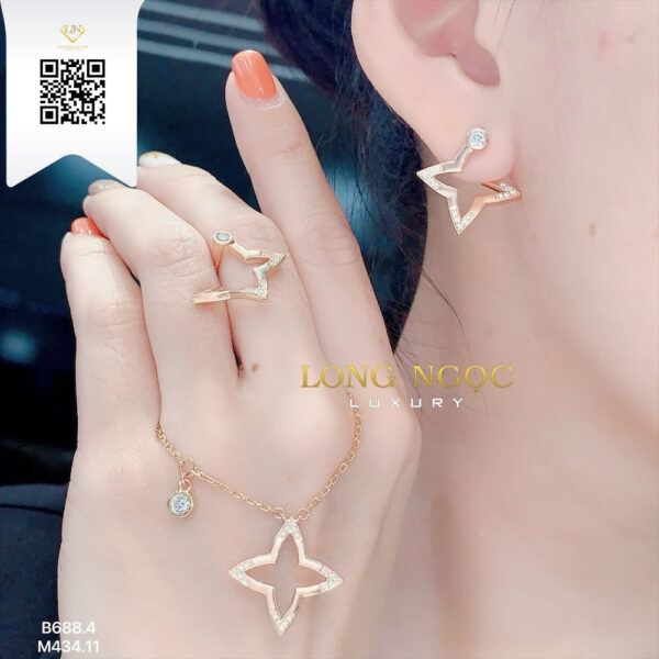 Bông Tai Kim Cương B6884 Dương Trần Daimond