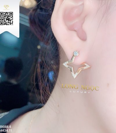 Bông Tai Kim Cương B6884 Kim Cương Giá Tốt