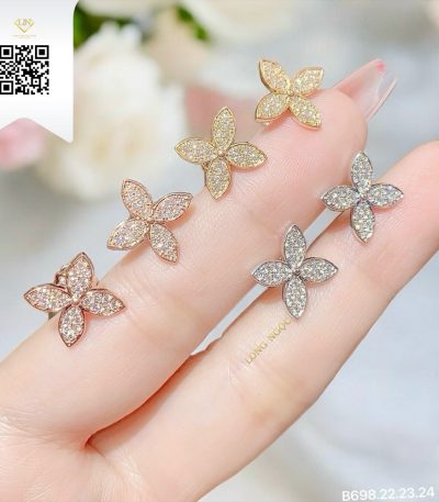 Bông Tai Kim Cương B69822 Kim Cương Giá Tốt