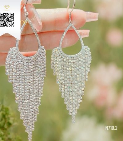 Bông Tai Kim Cương B7102 Kim Cương Giá Tốt