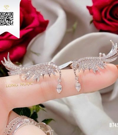 Bông Tai Kim Cương B749 Kim Cương Giá Tốt